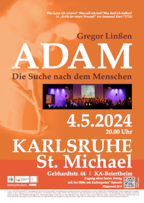 ADAM: Oratorium von Gregor Linßen, 4. Mai 2024, 20 Uhr, St. Michael